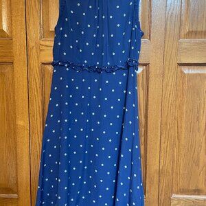 Boden Blue Polka-dot Maxi Dress